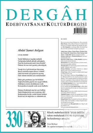 Dergah Edebiyat Kültür Sanat Dergisi Sayı: 330 Ağustos 2017 Kolektif