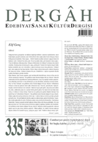 Dergah Edebiyat Kültür Sanat Dergisi Sayı: 335 Ocak 2018 Kolektif