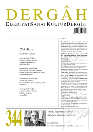 Dergah Edebiyat Kültür Sanat Dergisi Sayı: 344 Ekim 2018 Kolektif