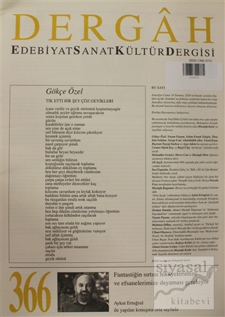Dergah Edebiyat Kültür Sanat Dergisi Sayı: 366 Ağustos 2020 Kolektif