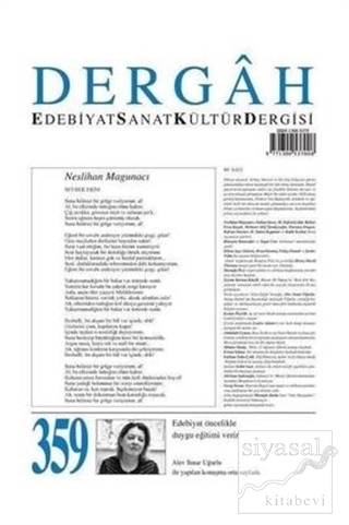 Dergah Edebiyat Sanat Kültür Dergisi Sayı: 359 Ocak 2020 Kolektif