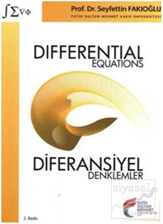 Differential Equations / Diferansiyel Denklemler Seyfettin Fakıoğlu