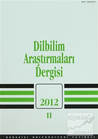 Dilbilim Araştırmaları Dergisi: 2012 / 2 Kolektif
