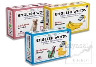 English Words - İngilizce Kelime Kartları Seti - 3 Kitap Takım Kolekti