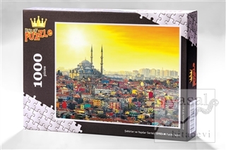 Fatih Camii (1000 Parça) - Ahşap Puzzle Şehirler ve Yapılar Serisi - (