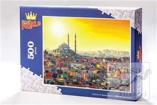 Fatih Camii (500 Parça) - Ahşap Puzzle Şehirler ve Yapılar Serisi - (S