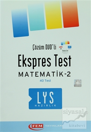 Fem Çözümlü DVD'li Ekspres Test Matematik 2 (40 Test) Kolektif
