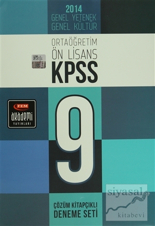 Fem KPSS 2014 Ortaöğretim Ön Lisans (9 Çözüm Kitapçıklı Deneme Seti ) 