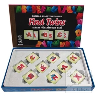 Find Twins Hafıza ve Eşleştirme Oyunu - Alfabe Öğreniyorum 54 Parça