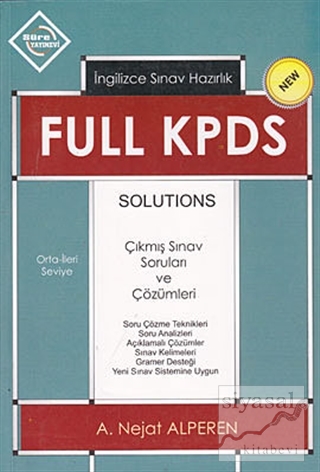 Full KPDS Solutions - İngilizce Sınav Hazırlık A. Nejat Alperen