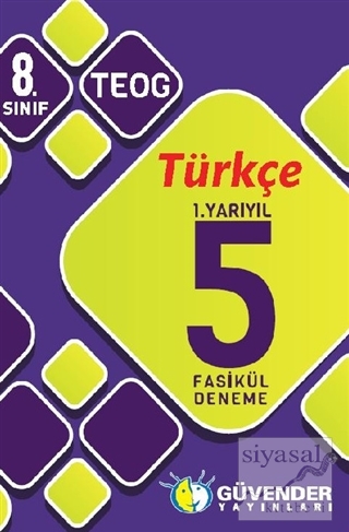 Güvender - 8. Sınıf Türkçe 1.Yarıyıl 5 Fasikül Deneme Kolektif