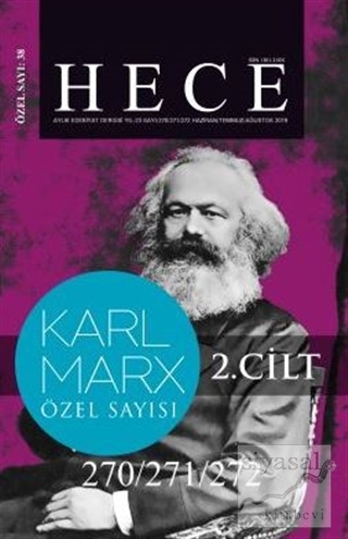 Hece Aylık Edebiyat Dergisi Karl Marx Özel Sayısı: 38 - 270/271/272 Ci