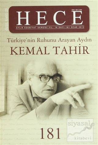 Hece Aylık Edebiyat Dergisi Kemal Tahir Özel Sayısı: 181 (Ciltsiz) Kol