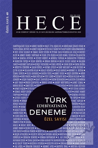 Hece Aylık Edebiyat Dergisi Özel Sayı: 40 - 282/283/284 Yıl: 24 Hazira