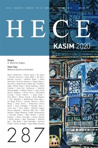 Hece Aylık Edebiyat Dergisi Sayı : 287 - Kasım 2020 Kolektif