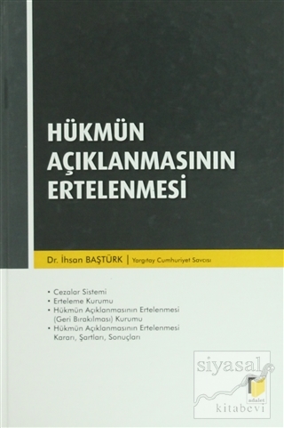 Hükmün Açıklanmasının Ertelenmesi (Ciltli)