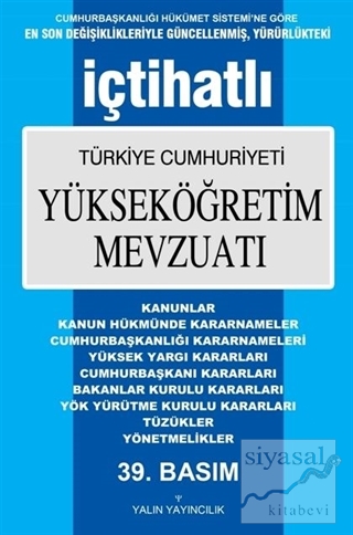 İçtihatlı Türkiye Cumhuriyeti Yükseköğretim Mevzuatı Kolektif