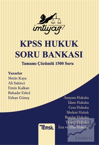 İmtiyaz KPSS Hukuk Soru Bankası Tamamı Çözümlü 1500 Soru Ali Sakinci