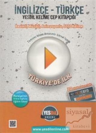 İngilizce - Türkçe Yesdil Kelime Cep Kitapçığı (30 Gün Online Eğitim P