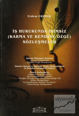 İş Hukukunda Karma ve Kendine Özgü İsimsiz Sözleşmeler