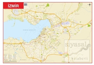 İzmir - Türkiye Fiziki Haritası 70x100 (Çift Taraflı)