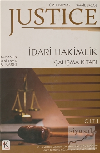 Justice İdari Hakimlik Çalışma Kitabı 1.Cilt 2018 (Ciltli) Ümit Kaynak
