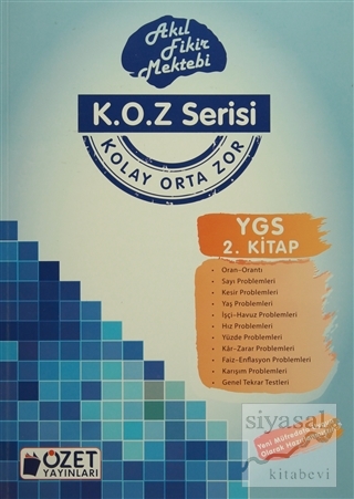 K.O.Z Serisi YGS Matematik 2. Kitap Merve Çelenk