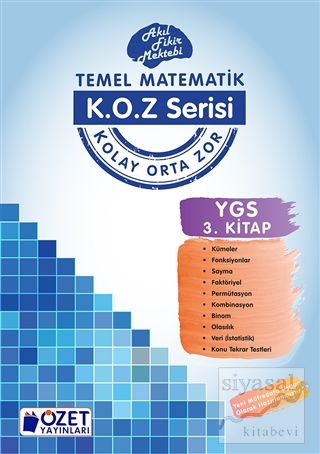 K.O.Z Serisi YGS Matematik 3. Kitap Fikret Çelenk