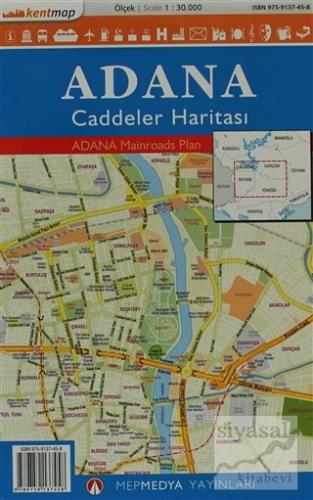 Kentmap Adana Caddeleri Haritası Kolektif
