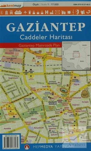 Kentmap Gaziantep Caddeler Haritası Kolektif