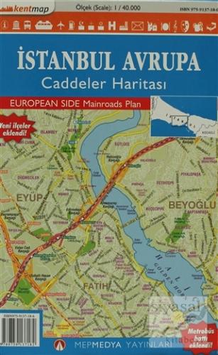 Kentmap İstanbul Avrupa Caddeler Haritası Kolektif