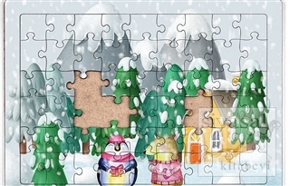 Kış Dostları Ahşap Puzzle 54 Parça (LIV-12) Kolektif