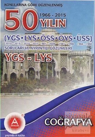 Konularına Göre Düzenlenmiş 50 Yılın YGS LYS Coğrafya Soruları ve Ayrı