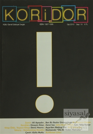 Koridor Kültür Sanat Edebiyat Dergisi Sayı: 15 Kolektif