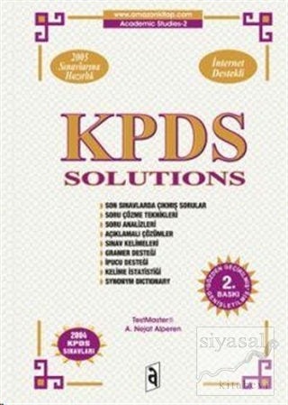 KPDS Solutions Answer Keys A. Nejat Alperen