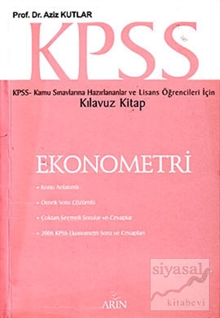 KPSS Ekonometri (Kılavuz Kitap) Aziz Kutlar