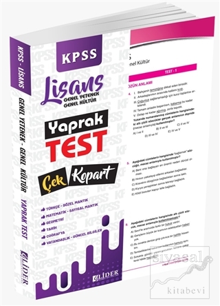 KPSS Genel Kültür Genel Yetenek Çek Kopart Yaprak Test Kolektif