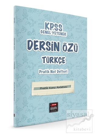 KPSS Genel Yetenek Dersin Özü Türkçe Pratik Not Defteri Kolektif