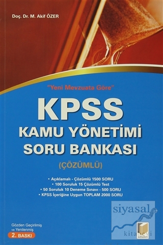 KPSS Kamu Yönetimi Soru Bankası Mehmet Akif Özer