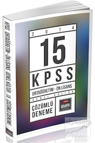KPSS Ortaöğretim - Önlisans Genel Kültür 15 Deneme Fem Akademi 2014 Ko