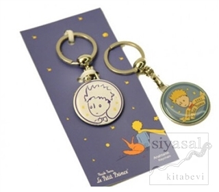 Küçük Prens Tekli Anahtarlık - Renkli Zemin