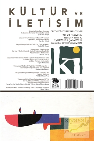 Kültür ve İletişim Dergisi Sayı: 42 Yıl: Eylül 2018 / Şubat 2019 Kolek
