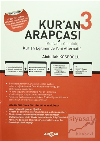 Kur'an Arapçası 3 (Kitap + Çözüm Kitabı)
