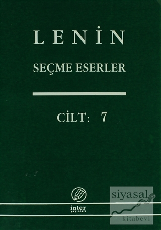 Lenin Seçme Eserler Cilt: 7 Vladimir İlyiç Lenin
