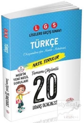 LGS Türkçe Tamamı Çözümlü 20 Branş Denemesi Kolektif
