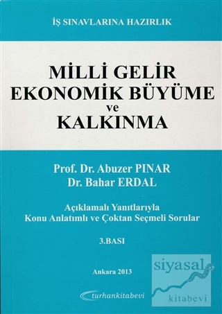 Milli Gelir ve Ekonomik Büyüme ve Kalkınma Abuzer Pınar