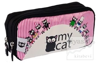 My Cat İkili Kalemlik - Mor/Pembe
