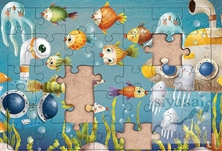 Okyanus Derinleri Ahşap Puzzle 35 Parça (XXXV-19) Kolektif