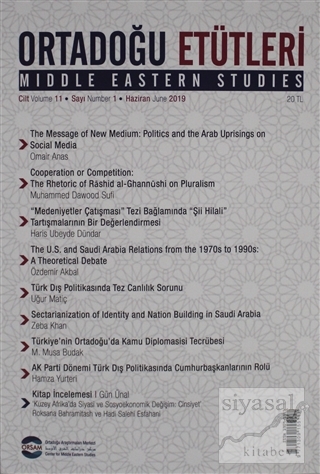 Ortadoğu Etütleri Cilt: 11 Sayı 1 Haziran 2019 Kolektif