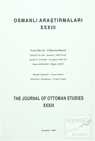 Osmanlı Araştırmaları - The Journal of Ottoman Studies Sayı: 33 Kolekt